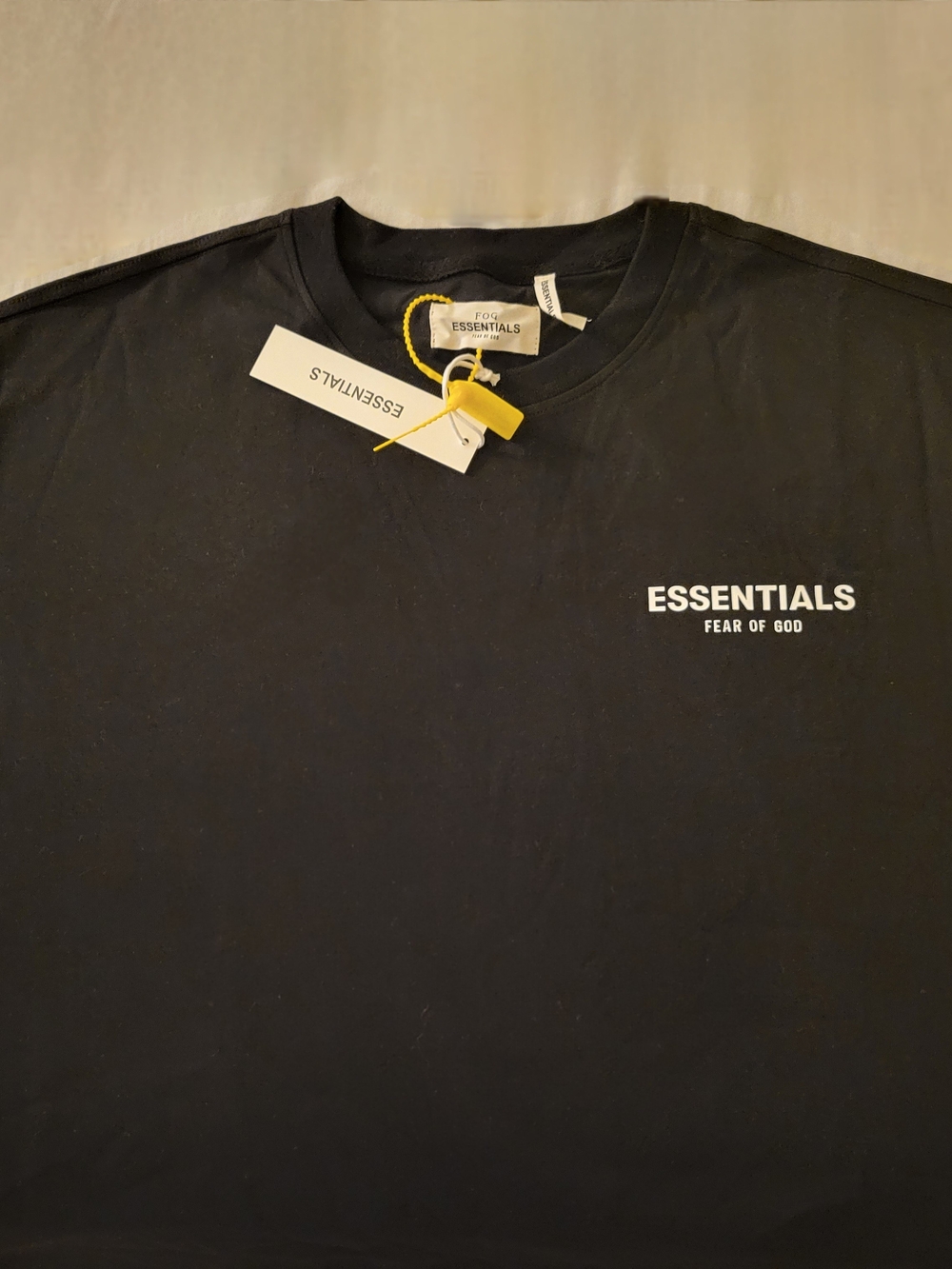 Fear of God Essentials Black Short Sleeve T-Shirt Size Large